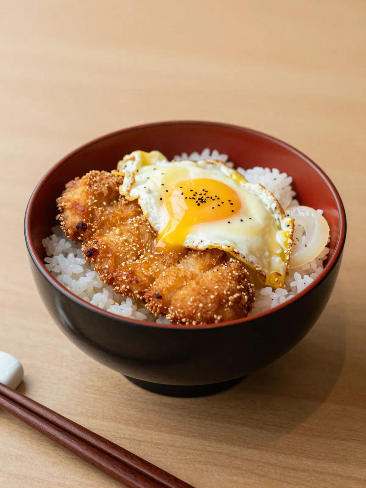 A chicken katsu donburi